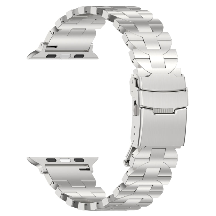 For Apple Watch Series 2 38mm Butterfly Type Titanium Steel Watch Band(Silver) - Watch Bands by PMC Jewellery | Online Shopping South Africa | PMC Jewellery