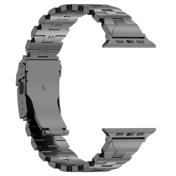For Apple Watch 42mm Butterfly Type Titanium Steel Watch Band(Grey) - Watch Bands by PMC TechLife | Online Shopping South Africa | PMC TechLife