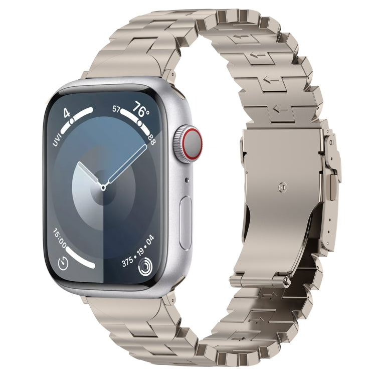 For Apple Watch 42mm Butterfly Type Titanium Steel Watch Band(Titanium) - Watch Bands by PMC TechLife | Online Shopping South Africa | PMC TechLife