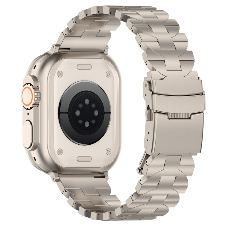 For Apple Watch 42mm Butterfly Type Titanium Steel Watch Band(Titanium) - Watch Bands by PMC TechLife | Online Shopping South Africa | PMC TechLife
