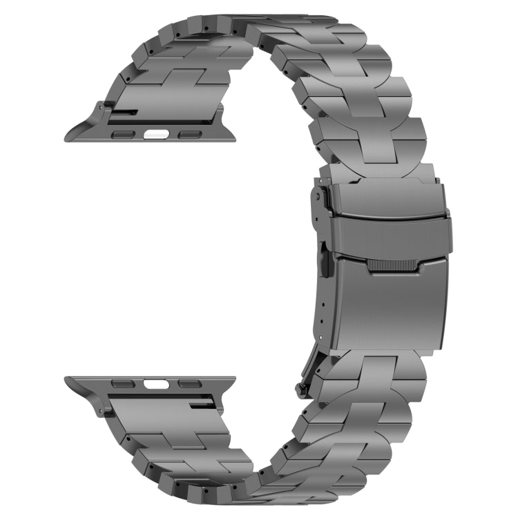 For Apple Watch 38mm Butterfly Type Titanium Steel Watch Band(Grey) - Watch Bands by PMC TechLife | Online Shopping South Africa | PMC TechLife