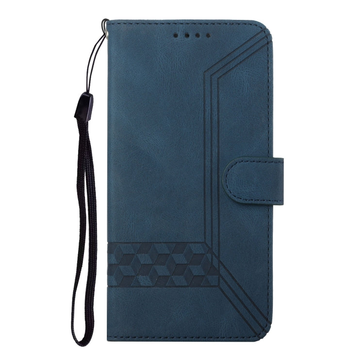 For Xiaomi Redmi K70 Cubic Skin Feel Flip Leather Phone Case(Blue) - K70 Cases by PMC Jewellery | Online Shopping South Africa | PMC Jewellery | Buy Now Pay Later Mobicred