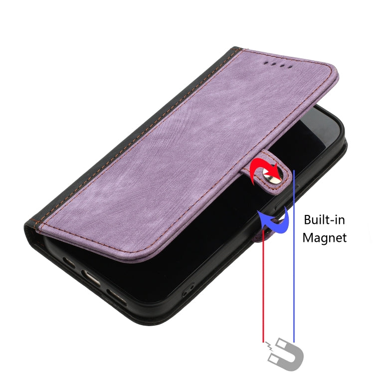 For Google Pixel 9 Pro Side Buckle Double Fold Hand Strap Leather Phone Case(Purple) - Google Cases by PMC TechLife | Online Shopping South Africa | PMC TechLife | Buy Now Pay Later Mobicred