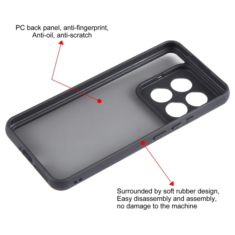 For Xiaomi 14 Pro Fine Pore Matte Black TPU + PC Phone Case - 14 Pro Cases by PMC TechLife | Online Shopping South Africa | PMC TechLife | Buy Now Pay Later Mobicred