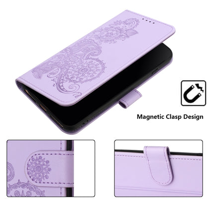 For Huawei Pura 70 Pro/70 Pro+ Datura Flower Embossed Flip Leather Phone Case(Purple) - Huawei Cases by PMC Jewellery | Online Shopping South Africa | PMC Jewellery | Buy Now Pay Later Mobicred