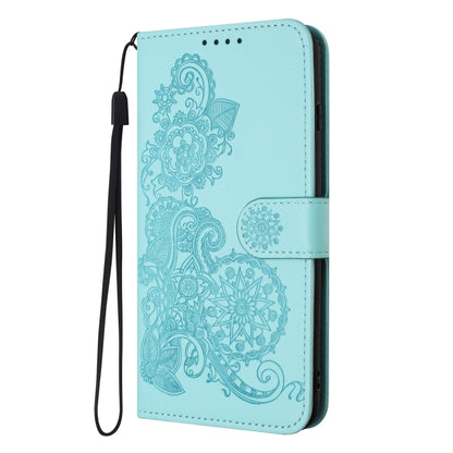 For Xiaomi Redmi K70 Datura Flower Embossed Flip Leather Phone Case(Light blue) - K70 Cases by PMC Jewellery | Online Shopping South Africa | PMC Jewellery | Buy Now Pay Later Mobicred