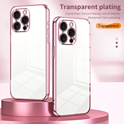 For iPhone 16 Pro Max Transparent Plating Fine Hole Phone Case(Purple) - iPhone 16 Pro Max Cases by PMC Jewellery | Online Shopping South Africa | PMC Jewellery | Buy Now Pay Later Mobicred