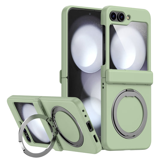 For Samsung Galaxy Z Flip5 5G 360 Degree Stand MagSafe Magnetic All-inclusive Phone Case(Light Green) - Galaxy Z Flip5 Cases by PMC Jewellery | Online Shopping South Africa | PMC Jewellery