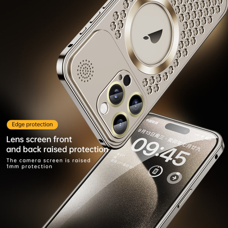 For iPhone 12 Spring Buckle MagSafe Magnetic Metal Aromatherapy Phone Case(Black) - iPhone 12 / 12 Pro Cases by PMc TechLife | Online Shopping South Africa | PMc TechLife | Buy Now Pay Later Mobicred