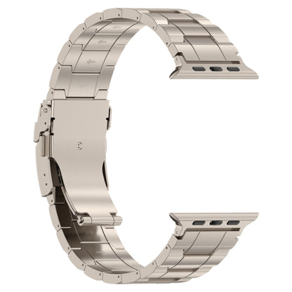 For Apple Watch Ultra 2 49mm Safety Buckle Trapezoid Titanium Steel Watch Band(Titanium) - Watch Bands by PMC Jewellery | Online Shopping South Africa | PMC Jewellery