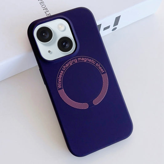 For iPhone 15 Plus MagSafe Magnetic Liquid Silicone Phone Case(Dark Purple) - iPhone 15 Plus Cases by PMC Jewellery | Online Shopping South Africa | PMC Jewellery