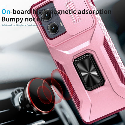 For Motorola Edge 5G 2024 Sliding Camshield Holder Phone Case(Pink + Rose Red) - Motorola Cases by PMC Jewellery | Online Shopping South Africa | PMC Jewellery | Buy Now Pay Later Mobicred