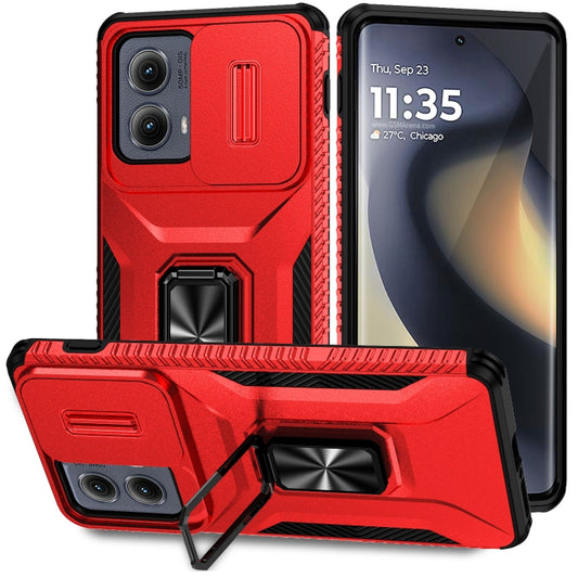 For Motorola Edge 5G 2024 Sliding Camshield Holder Phone Case(Red) - Motorola Cases by PMC Jewellery | Online Shopping South Africa | PMC Jewellery | Buy Now Pay Later Mobicred