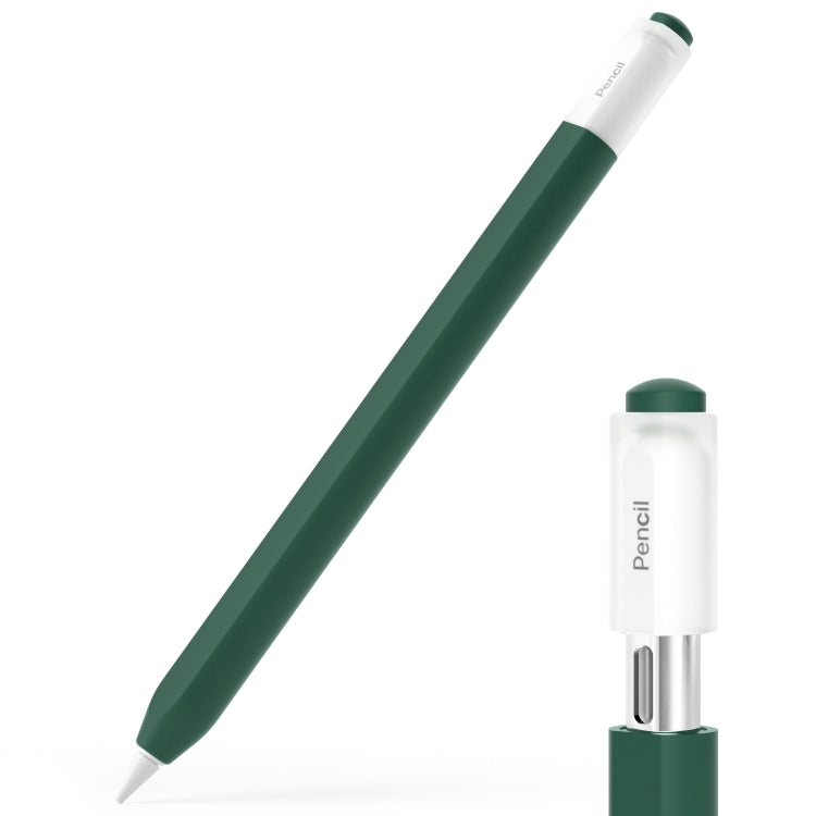 For Apple Pencil (USB-C) Transparent Jelly Stylus Protective Cover(Dark Green) - Pencil Accessories by PMC Jewellery | Online Shopping South Africa | PMC Jewellery | Buy Now Pay Later Mobicred