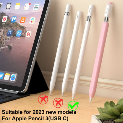 For Apple Pencil (USB-C) Transparent Jelly Stylus Protective Cover(Matcha Green) - Pencil Accessories by PMC Jewellery | Online Shopping South Africa | PMC Jewellery | Buy Now Pay Later Mobicred