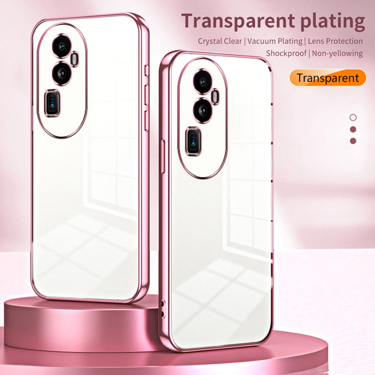 For OPPO Reno10 Pro+ Transparent Plating Fine Hole Phone Case(Gold) - free shipping - PMC TechLife - Order now!