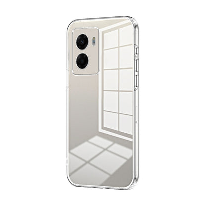 For OPPO A57 5G Transparent Plating Fine Hole Phone Case(Transparent) - OPPO Cases by PMC Jewellery | Online Shopping South Africa | PMC Jewellery | Buy Now Pay Later Mobicred