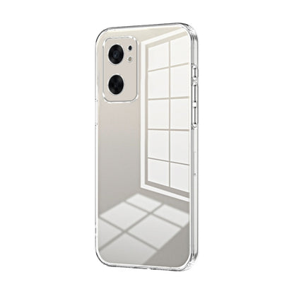 For OPPO Reno7 SE Transparent Plating Fine Hole Phone Case(Transparent) - OPPO Cases by PMC Jewellery | Online Shopping South Africa | PMC Jewellery | Buy Now Pay Later Mobicred