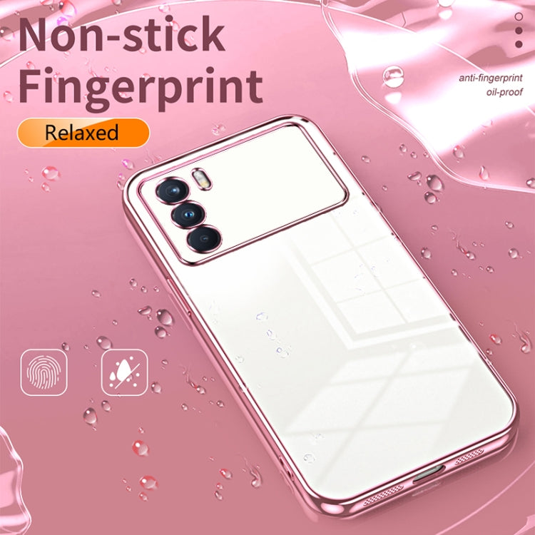 For OPPO K9 Pro Transparent Plating Fine Hole Phone Case(Purple) - OPPO Cases by PMC TechLife | Online Shopping South Africa | PMC TechLife | Buy Now Pay Later Mobicred