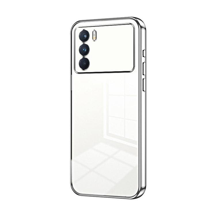 For OPPO K9 Pro Transparent Plating Fine Hole Phone Case(Silver) - OPPO Cases by PMC Jewellery | Online Shopping South Africa | PMC Jewellery | Buy Now Pay Later Mobicred