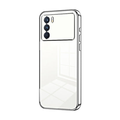 For OPPO K9 Pro Transparent Plating Fine Hole Phone Case(Silver) - OPPO Cases by PMC Jewellery | Online Shopping South Africa | PMC Jewellery | Buy Now Pay Later Mobicred