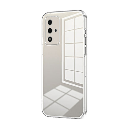 For OPPO A93s 5G Transparent Plating Fine Hole Phone Case(Transparent) - OPPO Cases by PMC Jewellery | Online Shopping South Africa | PMC Jewellery | Buy Now Pay Later Mobicred