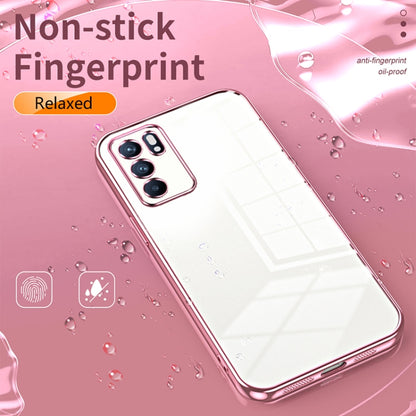 For OPPO Reno6 Indian / Malay Transparent Plating Fine Hole Phone Case(Transparent) - OPPO Cases by PMC Jewellery | Online Shopping South Africa | PMC Jewellery | Buy Now Pay Later Mobicred