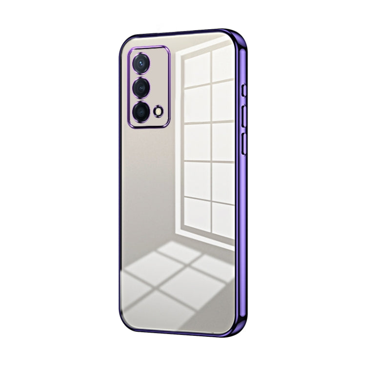 For OPPO K9 Transparent Plating Fine Hole Phone Case(Purple) - OPPO Cases by PMC TechLife | Online Shopping South Africa | PMC TechLife | Buy Now Pay Later Mobicred