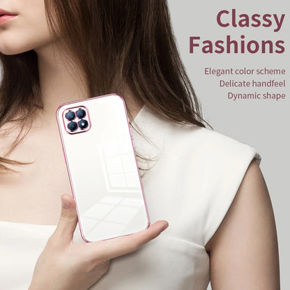 For OPPO Reno4 SE Transparent Plating Fine Hole Phone Case(Transparent) - OPPO Cases by PMC Jewellery | Online Shopping South Africa | PMC Jewellery | Buy Now Pay Later Mobicred