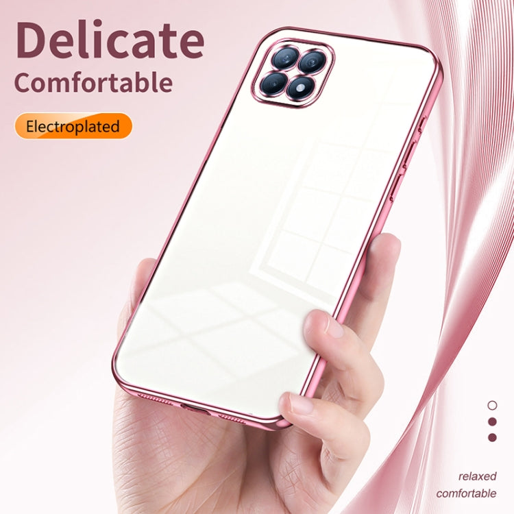 For OPPO Reno4 SE Transparent Plating Fine Hole Phone Case(Green) - OPPO Cases by PMC TechLife | Online Shopping South Africa | PMC TechLife | Buy Now Pay Later Mobicred