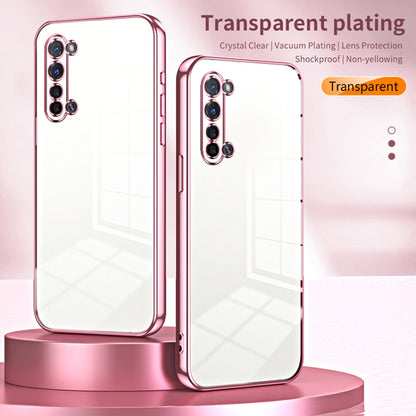 For OPPO Reno3 5G / Find X2 Lite Transparent Plating Fine Hole Phone Case(Transparent) - OPPO Cases by PMC Jewellery | Online Shopping South Africa | PMC Jewellery | Buy Now Pay Later Mobicred