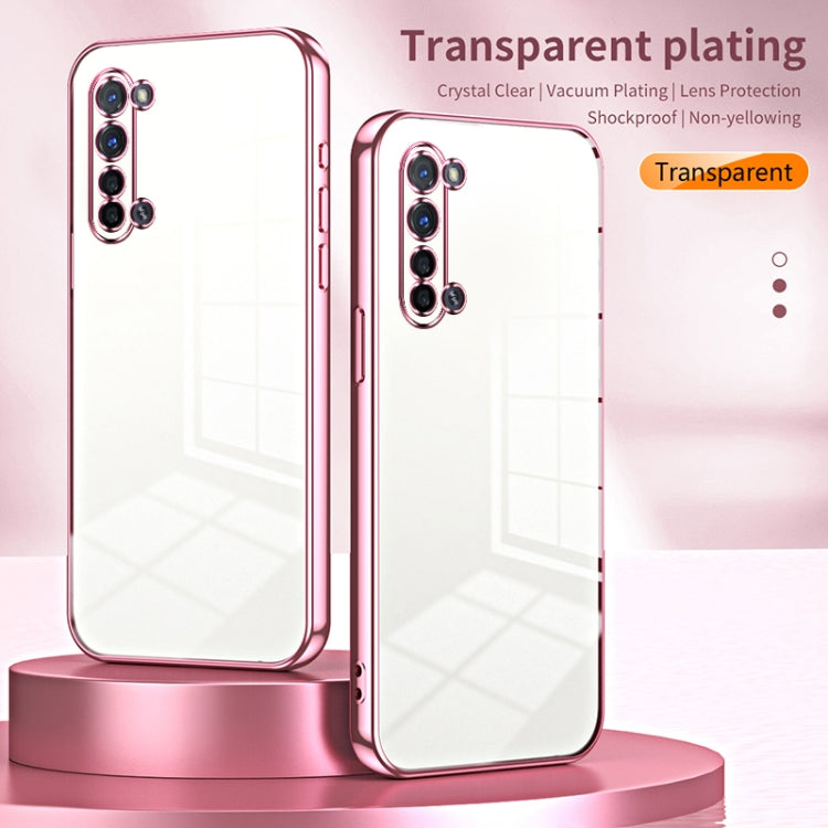 For OPPO Reno3 5G / Find X2 Lite Transparent Plating Fine Hole Phone Case(Silver) - OPPO Cases by PMC Jewellery | Online Shopping South Africa | PMC Jewellery | Buy Now Pay Later Mobicred