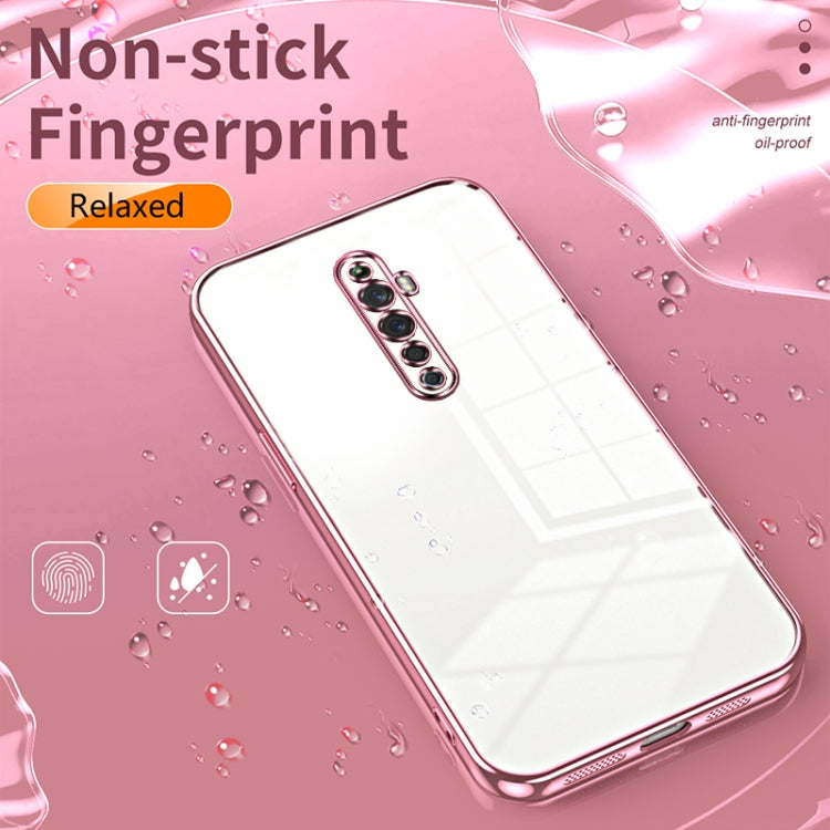 For OPPO Reno2 Z / Reno2 F Transparent Plating Fine Hole Phone Case(Transparent) - OPPO Cases by PMC Jewellery | Online Shopping South Africa | PMC Jewellery | Buy Now Pay Later Mobicred