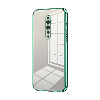 For OPPO Reno2 Z / Reno2 F Transparent Plating Fine Hole Phone Case(Green) - OPPO Cases by PMC Jewellery | Online Shopping South Africa | PMC Jewellery | Buy Now Pay Later Mobicred