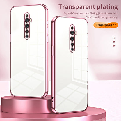 For OPPO Reno2 Z / Reno2 F Transparent Plating Fine Hole Phone Case(Silver) - OPPO Cases by PMC Jewellery | Online Shopping South Africa | PMC Jewellery | Buy Now Pay Later Mobicred