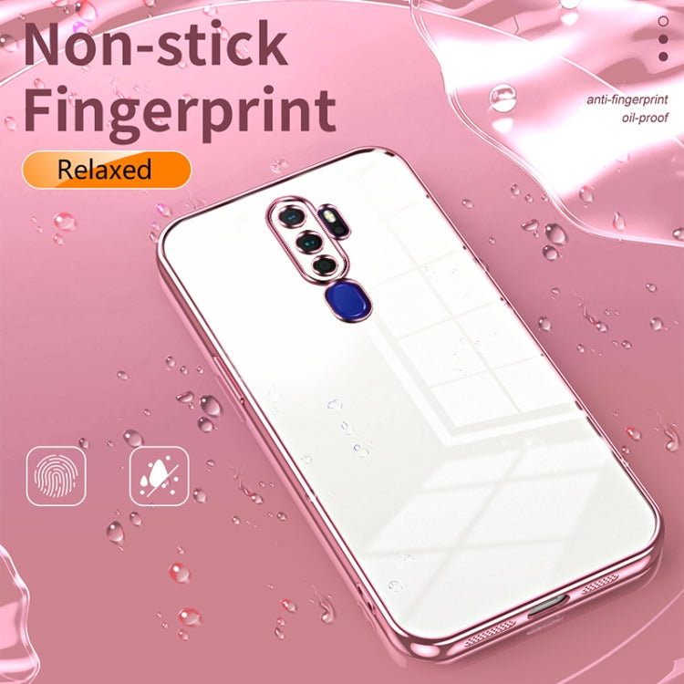 For OPPO A11x / A9 2020 Transparent Plating Fine Hole Phone Case(Black) - OPPO Cases by PMC TechLife | Online Shopping South Africa | PMC TechLife | Buy Now Pay Later Mobicred