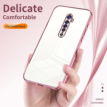 For OPPO Reno2 Transparent Plating Fine Hole Phone Case(Gold) - OPPO Cases by PMC Jewellery | Online Shopping South Africa | PMC Jewellery | Buy Now Pay Later Mobicred