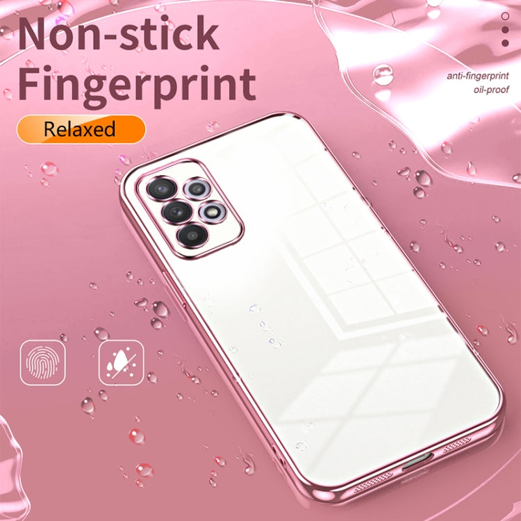 For Samsung Galaxy A32 4G Transparent Plating Fine Hole Phone Case(Blue) - free shipping - PMC TechLife - Order now!
