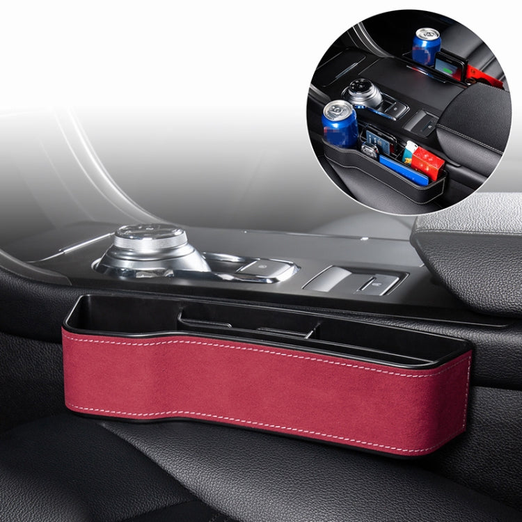 Car Multi-functional Console Box Cup Holder Seat Gap Side Storage Box, Frizzled Feather Style, Color:Red(Main Driver Seat) - Stowing Tidying by PMC Jewellery | Online Shopping South Africa | PMC Jewellery | Buy Now Pay Later Mobicred