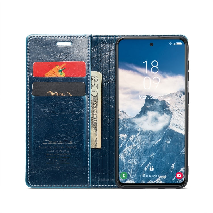 For Samsung Galaxy S24 5G CaseMe 003 Crazy Horse Texture Flip Leather Phone Case(Blue Green) - Galaxy S24 5G Cases by CaseMe | Online Shopping South Africa | PMC Jewellery | Buy Now Pay Later Mobicred