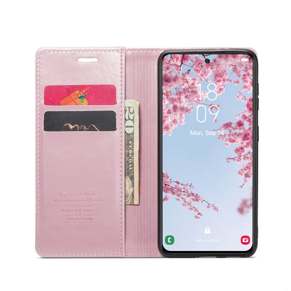 For Samsung Galaxy S24 5G CaseMe 003 Crazy Horse Texture Flip Leather Phone Case(Pink) - Galaxy S24 5G Cases by CaseMe | Online Shopping South Africa | PMC Jewellery | Buy Now Pay Later Mobicred