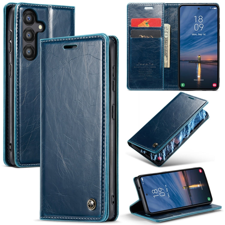 For Samsung Galaxy A55 5G CaseMe 003 Crazy Horse Texture Flip Leather Phone Case(Blue Green) - Galaxy Phone Cases by CaseMe | Online Shopping South Africa | PMC Jewellery | Buy Now Pay Later Mobicred