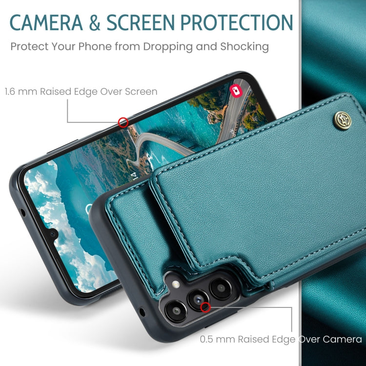 For Samsung Galaxy A25 4G CaseMe C22 PC+TPU Business Style RFID Anti-theft Leather Phone Case(Blue Green) - Galaxy Phone Cases by CaseMe | Online Shopping South Africa | PMC Jewellery | Buy Now Pay Later Mobicred