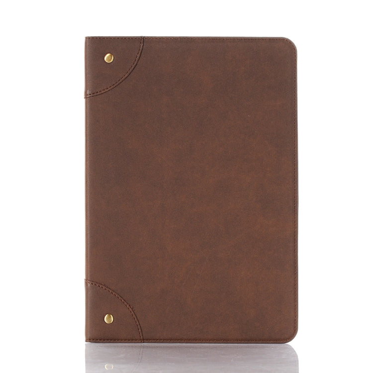 For Samsung Galaxy Tab S9 FE Retro Book Leather Tablet Case(Dark Brown) - Galaxy Tab S9 FE by PMC Jewellery | Online Shopping South Africa | PMC Jewellery | Buy Now Pay Later Mobicred