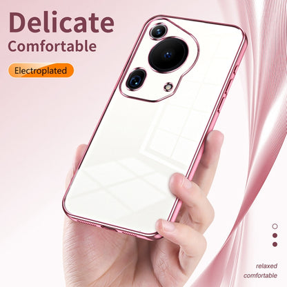 For Huawei Pura 70 Ultra Transparent Plating Fine Hole Phone Case(Silver) - Huawei Cases by PMC Jewellery | Online Shopping South Africa | PMC Jewellery | Buy Now Pay Later Mobicred