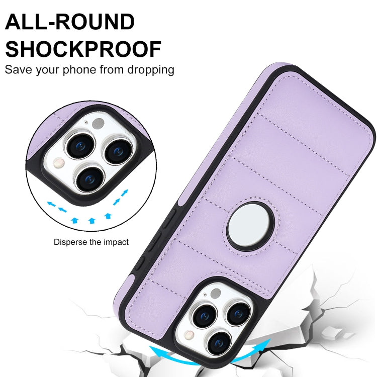 For iPhone 15 Plus Piano Key Hollow Cutout PU Phone Case(Light Purple) - iPhone 15 Plus Cases by PMC Jewellery | Online Shopping South Africa | PMC Jewellery | Buy Now Pay Later Mobicred