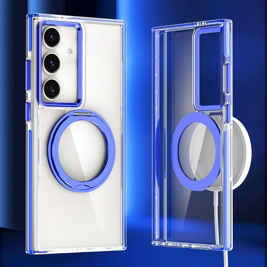 For Samsung Galaxy S24+ 5G Magnetic 360 Degree Rotating Holder Phone Case(Blue) - Galaxy S24+ 5G Cases by PMC Jewellery | Online Shopping South Africa | PMC Jewellery | Buy Now Pay Later Mobicred