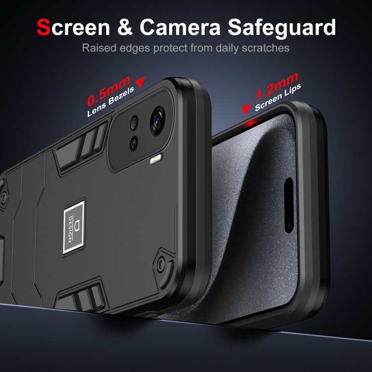 For Honor 90 Lite 2 in 1 Shockproof Phone Case(Black) - Honor Cases by PMC TechLife | Online Shopping South Africa | PMC TechLife
