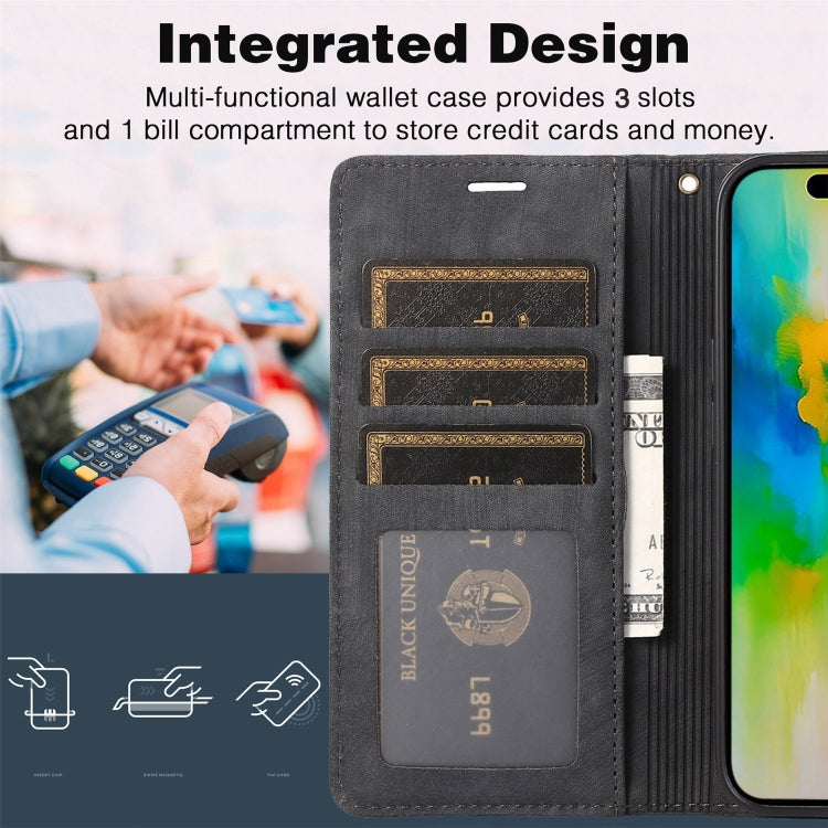 For iPhone 16 Pro Max Orchid Butterfly Embossed Leather Phone Case(Black) - free shipping - PMC TechLife - Order now!