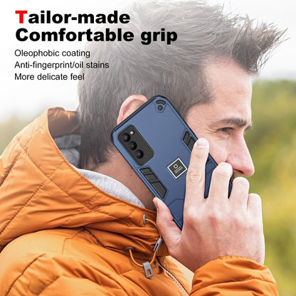 For Tecno Camon 18P 2 in 1 Shockproof Phone Case(Blue) - Tecno Cases by PMC Jewellery | Online Shopping South Africa | PMC Jewellery | Buy Now Pay Later Mobicred